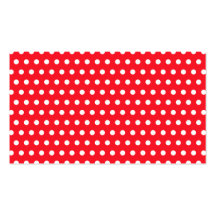 Motif de point rouge et blanc de polka. Tacheté Cartes De Visite Professionnelles