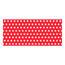 Motif de point rouge et blanc de polka. Tacheté Modèle De Carte Double