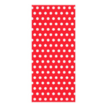 Motif de point rouge et blanc de polka. Tacheté Double Carte En Couleur
