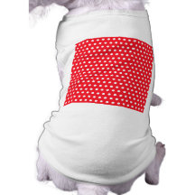 Motif de point rouge et blanc de polka. Tacheté Manteaux Pour Toutous