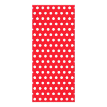 Motif de point rouge et blanc de polka. Tacheté Faire-part Personnalisés