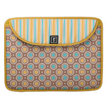 motif de rayures et de points de turquoise de mout housses macbook
