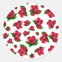 Motif de rose rouge autocollants