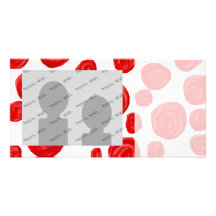 Motif de rose rouge sur le blanc photocarte customisée