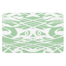 Motif de style de Nouveau d'art dans vert clair et Magnet En Vinyle