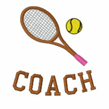 Motif de tennis brodé par chemise d'entraîneur de  polos
