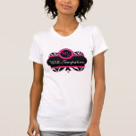 Motif de zèbre et T-shirt rose de coutume de dente