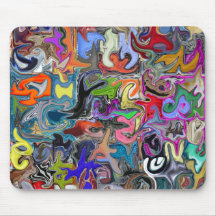 Motif déformé Mousepad multicolore Tapis De Souris