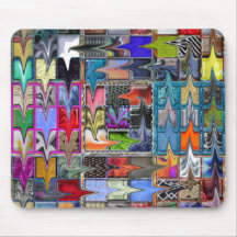 Motif déformé multicolore Mousepad de styles Tapis De Souris
