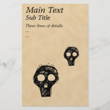 Motif d'illustration de crâne prospectus personnalisés