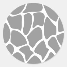 Motif d'impression de girafe dans le gris autocollant