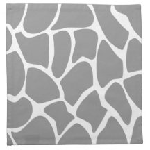 Motif d'impression de girafe dans le gris serviette