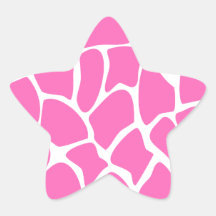 Motif d'impression de girafe dans le rose lumineux adhésif