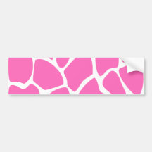 Motif d'impression de girafe dans le rose lumineux adhésif pour voiture