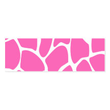 Motif d'impression de girafe dans le rose lumineux modèles de cartes de visite