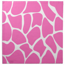 Motif d'impression de girafe dans le rose lumineux serviette