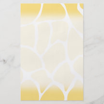 Motif d'impression de girafe en jaune prospectus personnalisés