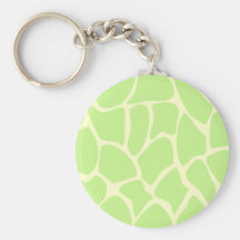 Motif d'impression de girafe en vert de chaux lége porte-clefs