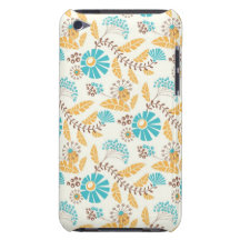 motif floral chic de turquoise et de souci coque Case-Mate iPod touch