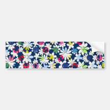 Motif floral contemporain autocollant pour voiture