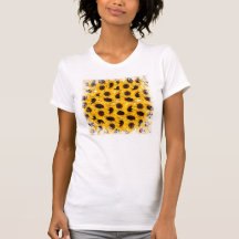 Motif floral de belle nature vibrante de tournesol t-shirts