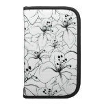 Motif floral noir et blanc sensible organiseur