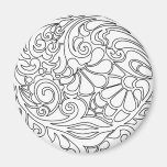 motif floral vintage aimants pour réfrigérateur