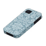 Motif floral vintage de vert bleu de nouveau d'art étui vibe iPhone 4