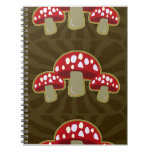 Motif génial de champignon de champignons carnets