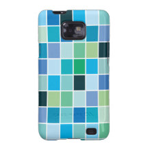 Motif géométrique bleu turquoise coque pour galaxy SII de samsung