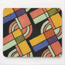 Motif géométrique d'art déco - Mousepad Tapis De Souris