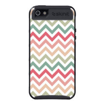 Motif Girly vert rouge-rose aztèque de Chevron