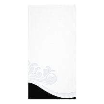 Motif gris de inspiration floral et de damassé cartes avec photo