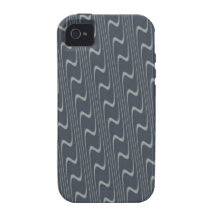 Motif gris et vert onduleux coques Case-Mate iPhone 4