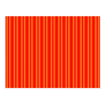 Motif hippie rouge et orange de Stripey Carte Postale