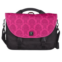 Motif magenta de damassé sac ordinateurs portables