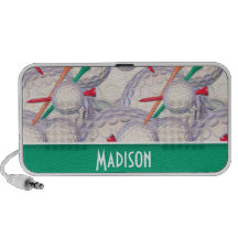 Motif mignon de boules et de tee - shirt de golf haut-parleurs mobiles