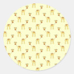 Motif mignon de girafe sur le jaune adhésif