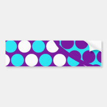 Motif pourpre et turquoise d'amusement de polka de adhésifs pour voiture