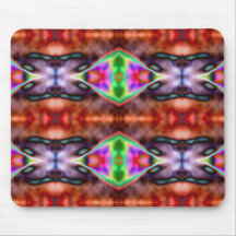 Motif psychédélique au néon sauvage tapis de souris