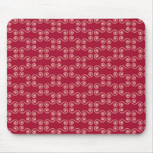 Motif rose de courbes tapis de souris
