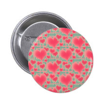 Motif rose de flottement de coeurs pin's