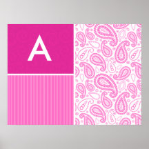 Motif rose de Paisley Posters