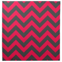 Motif rose et gris au néon de Chevron Serviette Imprimée
