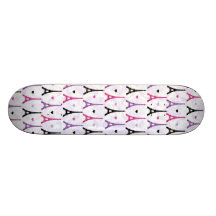 Motif rose et pourpre de Tour Eiffel Planche À Roulette