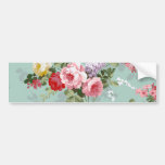 Motif rouge-rose élégant vintage de roses autocollants pour voiture