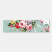 Motif rouge-rose élégant vintage de roses autocollants pour voiture
