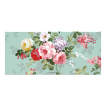 Motif rouge-rose élégant vintage de roses carte double