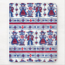 Motif suisse traditionnel de folklore tapis de souris