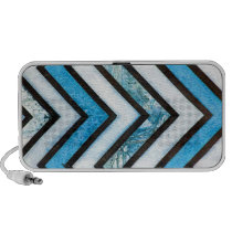 Motif texturisé blanc et noir bleu de chevron haut-parleurs